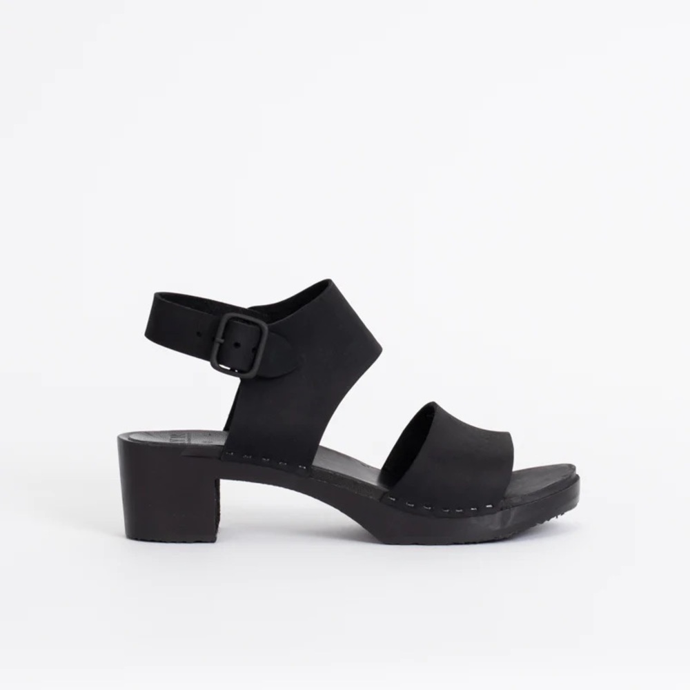 BRYR Maya Monochrome Block Heel in Black